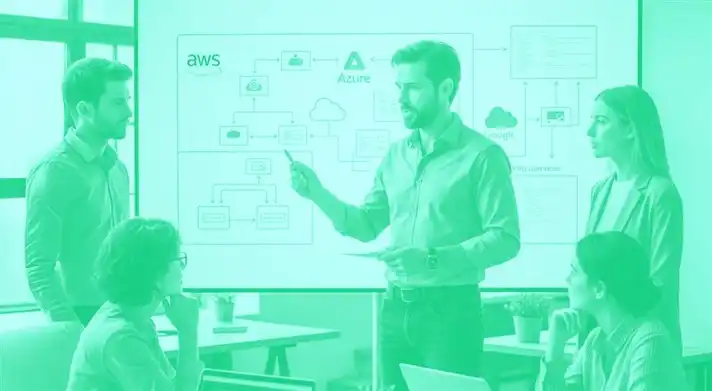 Fotografía de profesional generando los sistemas de almacenamiento mediante la arquitectura de datos.