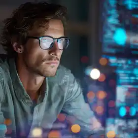 Profesional en transformación digital optimizando modelos de negocio digitales.